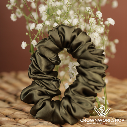 Optimistic Olive Tree Green Scrunchies